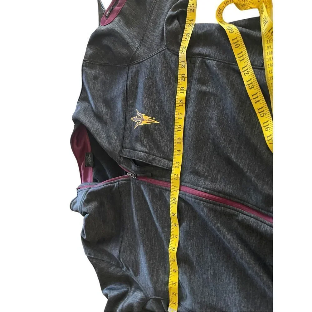 Colosseum Men's Gray Arizona State Sun Devils Anchor Full Zip Jacket Size XL